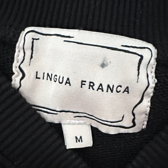 I Am Me Black Crewneck Sweatshirt by Lingua Franca x Jones Road - Picture 2 of 3